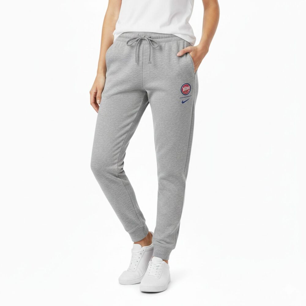 Nike NWOT Womens Small Detroit Pistons‎ Jogger Sweatpants NBA Gray Fleece
